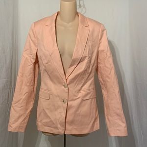 Banana Republic woven 2 button peach blazer 10